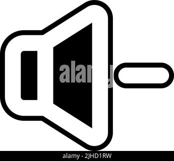 Multimedia ui volume down . Stock Vector