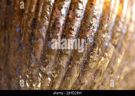Rusty metallic shiny texture. Ribbed surface.Shabby metal background ...