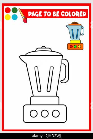 coloring book for kids. vector juicer Stock Vector