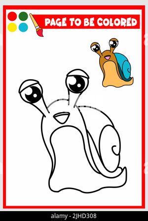 coloring book for kids. snail vector Stock Vector