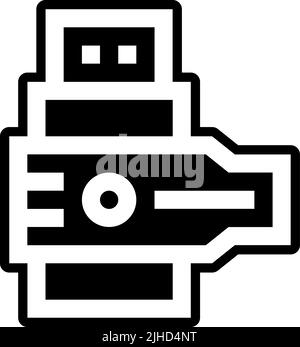Stationery pen drive . Stock Vector