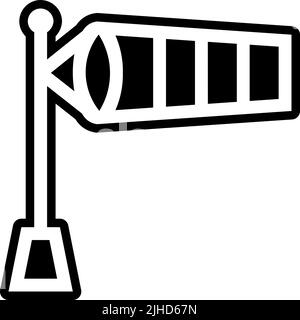 Weather windsock . Stock Vector