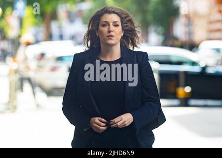 London, UK. 17th July, 2022. Penny Mordaunt arrives for Sophie Raworth's 'Sunday Morning' at BBC Broadcasting House in London. Credit: SOPA Images Limited/Alamy Live News Stock Photo
