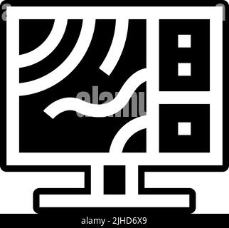 Art and design monitor . Stock Vector