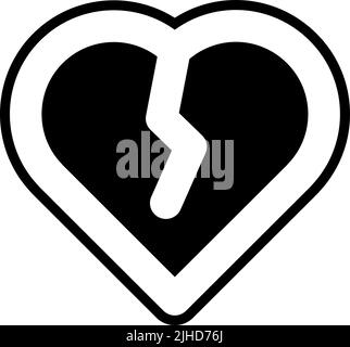 Basic ui broken heart . Stock Vector