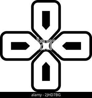 Basic ui gamepad . Stock Vector