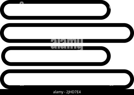 Basic ui align left . Stock Vector