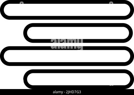 Basic ui align right . Stock Vector