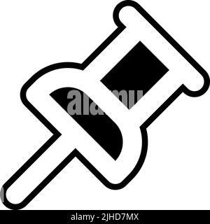 Basic ui push pin . Stock Vector