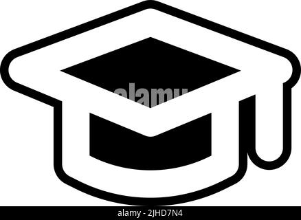 Basic ui graduation cap . Stock Vector