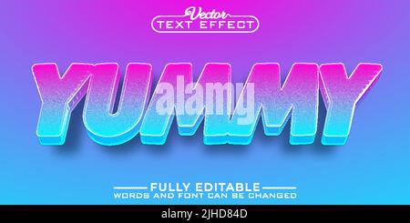 Cute Yummy Jelly Editable Text Effect Template Stock Vector