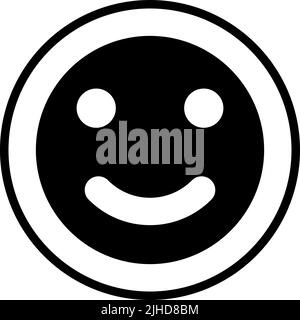 Basic ui smile emoticon . Stock Vector