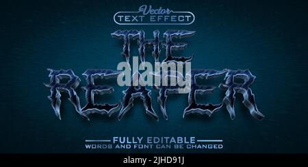 The Reaper Editable Vector Text Effect Template Stock Vector