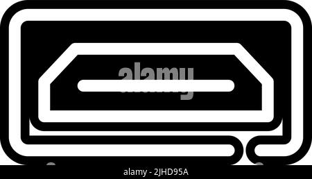 Computer hardware hdmi port . Stock Vector