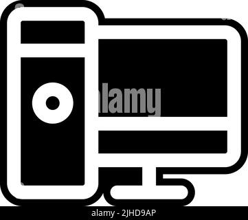 Computer and gaming computer . Stock Vector