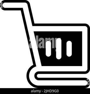 E commerce shopping cart . Stock Vector