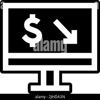 Economic crisis dollar . Stock Vector