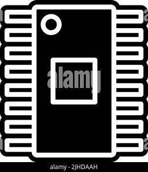 Electronics components microchip . Stock Vector