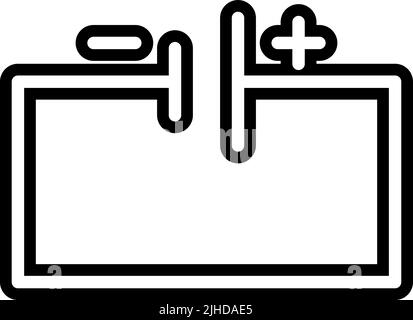 Electronics components battery . Stock Vector