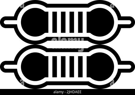 Electronics components resistor . Stock Vector