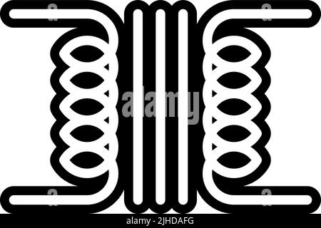 Electronics components transformer . Stock Vector