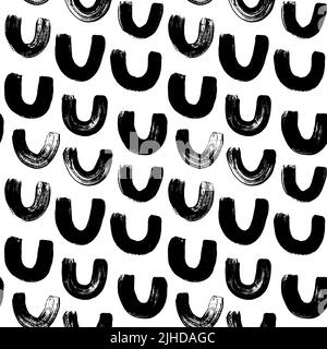 Seamless pattern with rainbows and half circles. Stock Vector