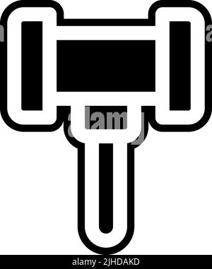 Computer and gaming hammer . Stock Vector
