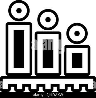 Economic crisis bar chart . Stock Vector