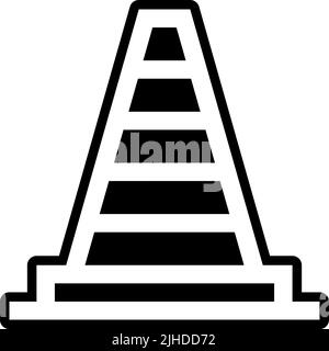 Running traffic cone . Stock Vector