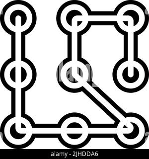 Security pattern lock . Stock Vector
