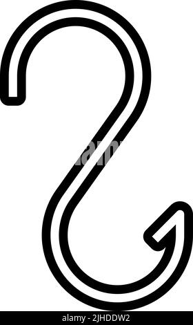Butcher fish hook . Stock Vector