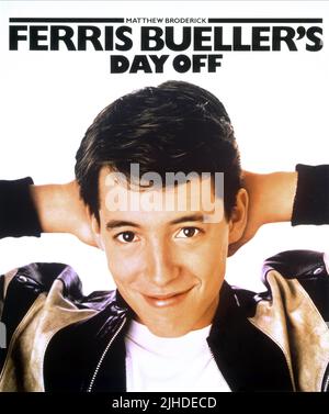 MATTHEW BRODERICK POSTER, FERRIS BUELLER'S DAY OFF, 1986 Stock Photo