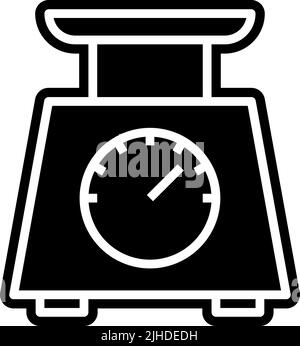 Butcher weight scale . Stock Vector