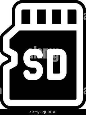 Camera interface sd card . Stock Vector