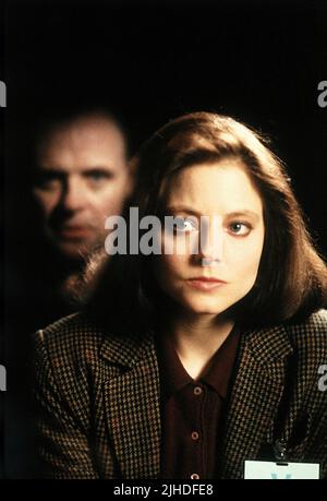 ANTHONY HOPKINS, JODIE FOSTER, THE SILENCE OF THE LAMBS, 1991 Stock Photo