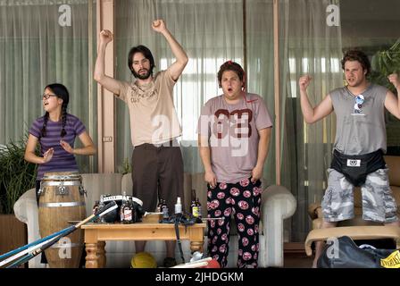 CHARLYNE YI, MARTIN STARR, JONAH HILL, SETH ROGEN, KNOCKED UP, 2007 Stock Photo