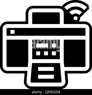 Wireless connection printer . Stock Vector