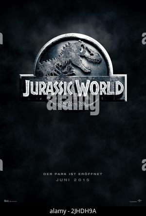 MOVIE POSTER, JURASSIC WORLD, 2015 Stock Photo