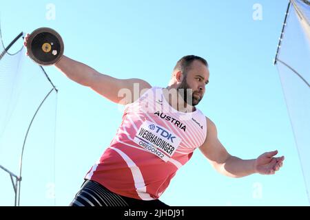 Eugene, USA. 17th July, 2022. Athletics; World Championship, Lukas Weißhaidinger, Austria, Discus. Credit: Michael Kappeler/dpa/Alamy Live News Stock Photo