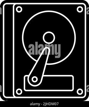 Computer hard disk drive . Stock Vector