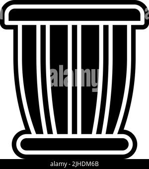 Vector de Dhol Stock en blanco y negroVector de Dhol Stock en blanco y negro  