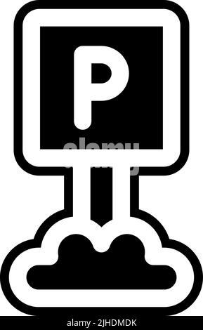 Hotel parking sign . Stock Vector