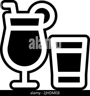 Hotel cocktail drink . Stock Vector
