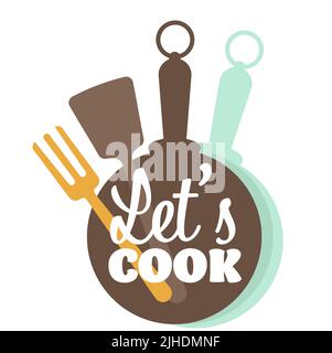 Kitchenware and cutlery cooking school or classes isolated icons vector Stock Vector