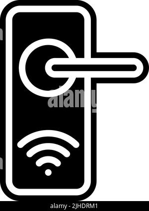Smarthome door lock . Stock Vector