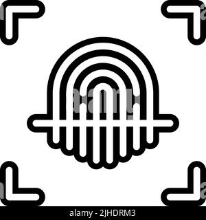 Smarthome fingerprint . Stock Vector