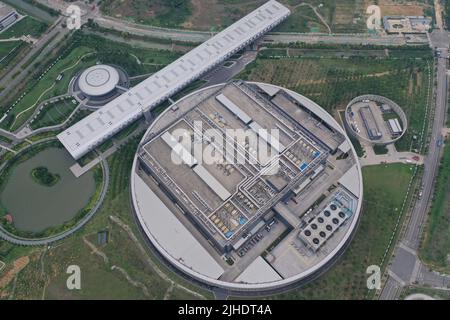 NANJING, CHINA - JULY 18, 2022 - An aerial photo taken on July 18, 2022 shows the TSMC factory in Nanjing, East China's Jiangsu province. Recent data Stock Photo