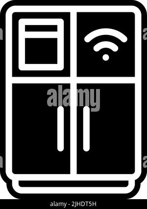 Smarthome refrigerator . Stock Vector