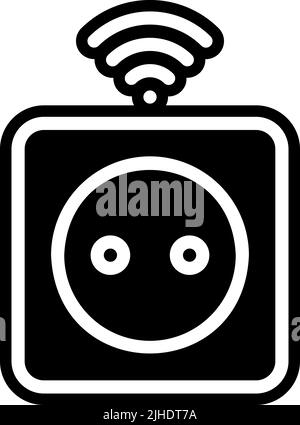 Smarthome wall socket . Stock Vector