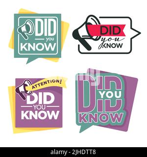 Question or interesting fact did you know isolated icon vector information Stock Vector